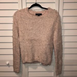 Forever 21 blush light pink fuzzy sweater